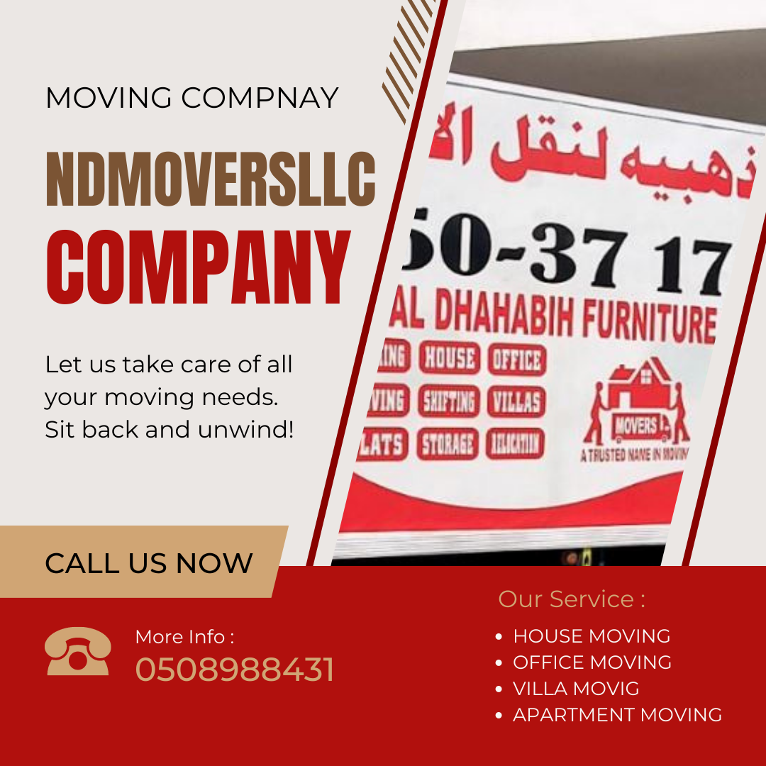 Light Grey Red And Brown Geometric Moving Service Instagram Post